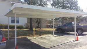Newly installed carport